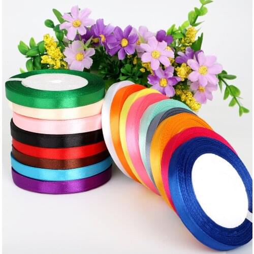 10MM 25 Yard 22 Meter Beautiful Silk Satin Ribbon Wedding Invitation Card Party Decoration Scrapbooking Wrap Supplies Ribbon