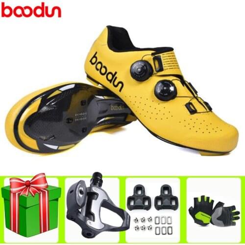 New Road Cycling Shoes Carbon Fiber Ultralight Self-Locking Shoes Professional Racing Road Bike Women Bicycle Sneakers Men