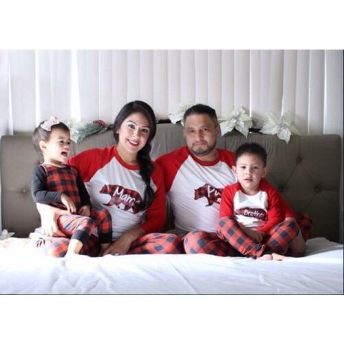 Father Mother Kid boy girl Clothes Family Matching Christmas Pajamas Set Women Baby Casual Loose Sleepwear Nightwear Cotton