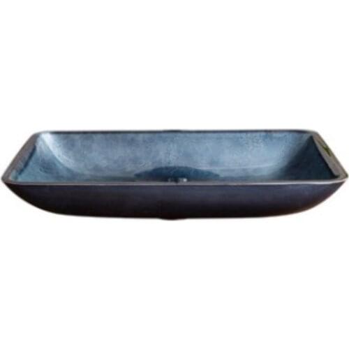 Pure Color Tempered Glass Above Counter Basin Simple Art Basin Wholesale Wash Basin Bathroom Basin