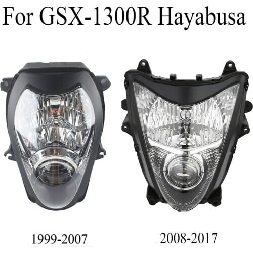 Motorcycle Front Headlight Lamp Assembly For Suzuki Hayabusa GSXR1300 1999-2009 2010 2011 2012 2013 2014 2015 2016 2017 Clear