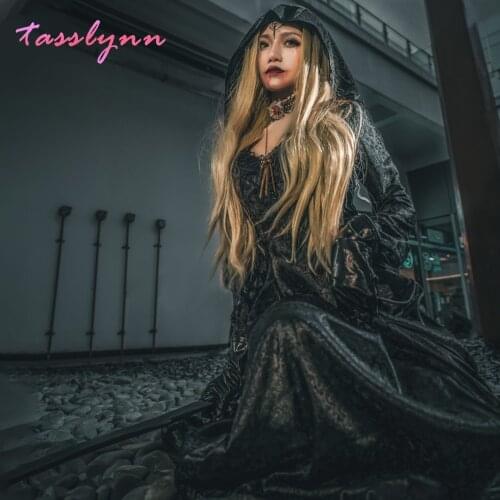 Game RE Evil Village Medieval Dress Bela Cassandra Daniela Lady Cosplay Costume Madam Vampire Dress Necklace Vampire Witch Skirt