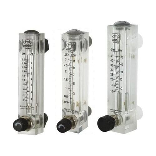 PMMA liquid Flowmeter Square Panel Type Rotameter LZT-6T 2-20 4-40 6-60 10-100LPH 10-70GPH 16-160 25-250 100-500 100-1000ml/min