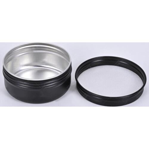10pcs 50/60/80/100/150g Empty Bottles Aluminum Tin Round Cans Box Black Cream Jar Pot Case Screw Thread Lid Lip Balm Container