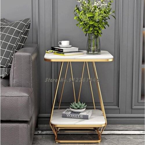 Balcony Light Luxury Tea Table Living Room Simple Modern Side Cabinet Corner Mini Small Round Table Creative Nordic Sofa Side Ta