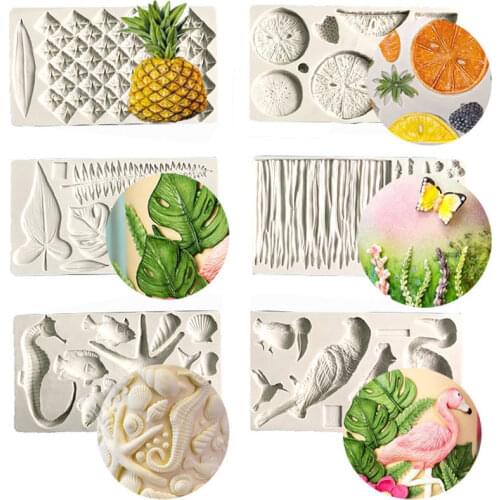 Pineapple/Seahorse/Starfish Fondant Silicone Mold Biscuits Chocolate Mould Pastry Candy Molds Baking Cake Decorating Tools Aouke
