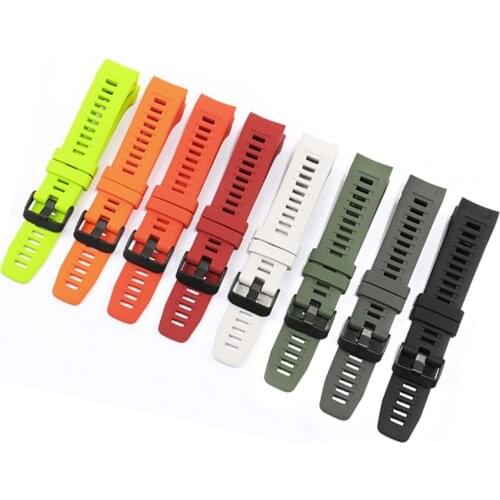 Slicone Watchband Replacement Garmin Instinct Series 22mm Black Red Green Male And Female Sport Waterproof Watch Chain