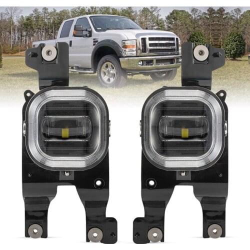 LED Fog Lights Daytime Running Lamps Super Duty Bumper White Driving Light for Ford F250 F350 F450 2008-2010