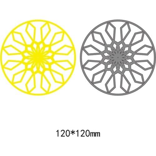 Circle flower frames metal steel cut dies DIY Scrapbook Album Paper Card Cutting Dies Stencil for paper card Crafts new 120*120