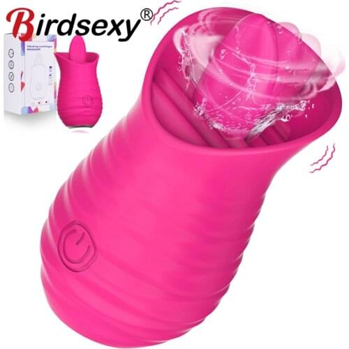 Tongue Vibrators for Women Clitoris Massager 10 Modes Powerful Tongues Licking G Spot Clitoral Nipple Stimulator Adult Sex Toys