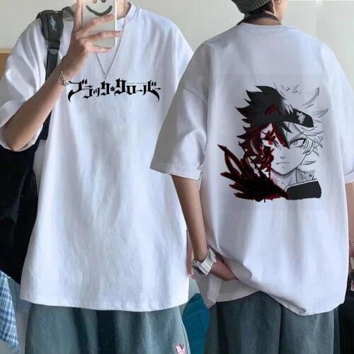 Black Clover Funny Cartoon T Shirt Men Manga Anime T-shirt Unisex Tshirt Hip Hop Top Tee Male