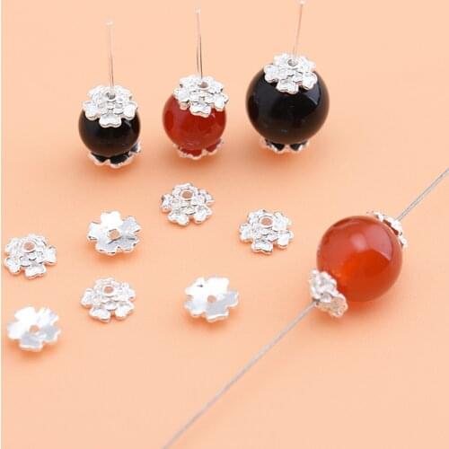 10pcs925 sterling silver jewelry accessories, Crystal Bracelet receptacle Septa, beads, handmade DIY string beads material acc