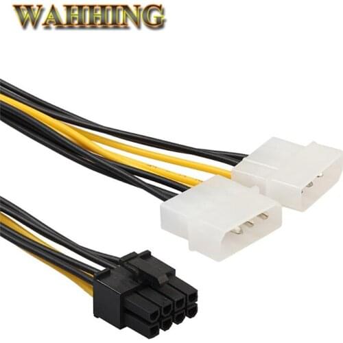 2/5pcs 8 Pin to Dual 4 Pin Video Card Power Cable Adapter 8Pin to 4Pin Graphic Card Power Cord Copper Wire HY1600