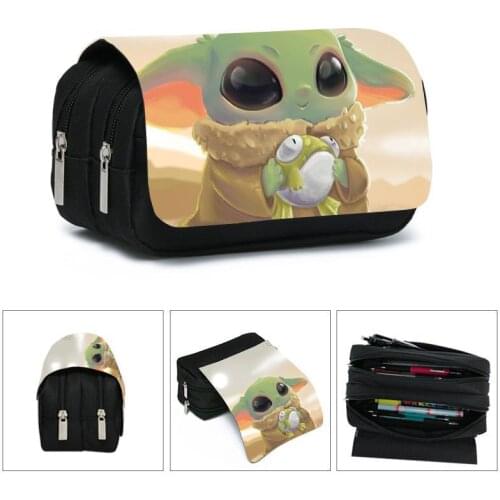 2021 Star Wars Baby Yoda Game Doll Pencil Bag Student School Supplies Anime Yoda Baby Pencil Bag Children Christmas Gifts Toys