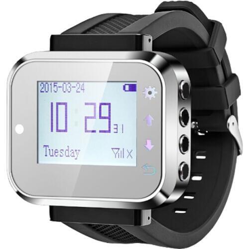 433MHz Wrist Watch Receiver Wireless Calling System Waiter Call Pager Restaurant Equipment Catering Customer Service K-300plus