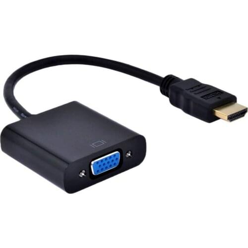 HDMI-compatible to VGA Adapter HDMI Male To VGA Famale Converter 1080P Video Cable For PC Laptop 500pcs/lot