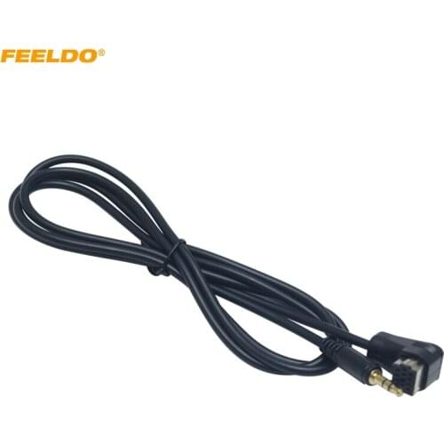 FEELDO 1PC Car Audio Radio 3.5mm AUX-IN Adapter Cable for Pioneer Headunit IP-BUS MP3 12-Pin Port AUX Wire #CT5999