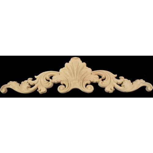 Furniture Craft Unpainte Carving Wood Decoration Wood Furniture Wooden Applique Decal Corner Onlay Applique Frame for Home Decor