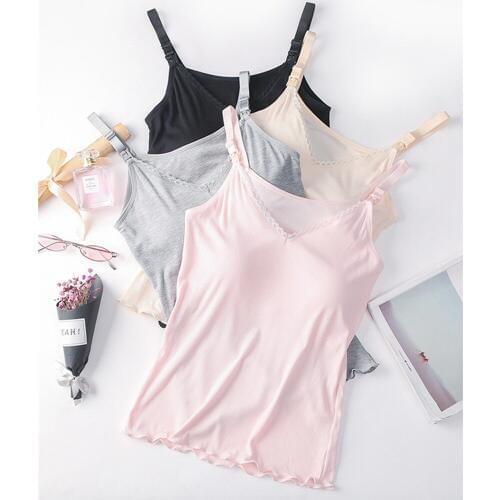 Fdfklak 2020 New Pregnancy Tops Summer Clothes For Feeding L XL XXL Plus size Breathable Breastfeeding For Nursing Mothers