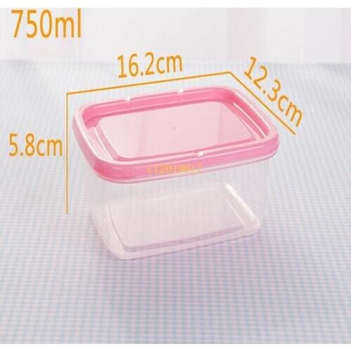Kitchen Storage Container Rectangle Keep Fresh Refrigerator Food Storage Bins Boxex 750ml #12