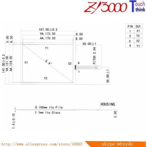 New free shipping 5pcs/lot 8.4 inch 187*141 Screen Panel Usb Touchscreen Panel 4 Wire Resistive Touch Screen