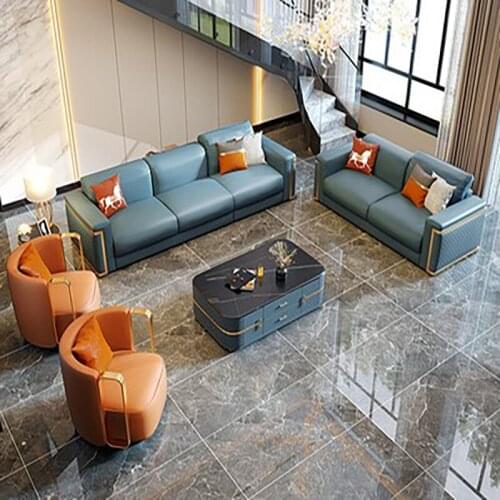 Louvre New Guangdong Modern Living Room Sofa Hong Kong Style Fabric Italian Simple Villa Large Apartment American Furniture