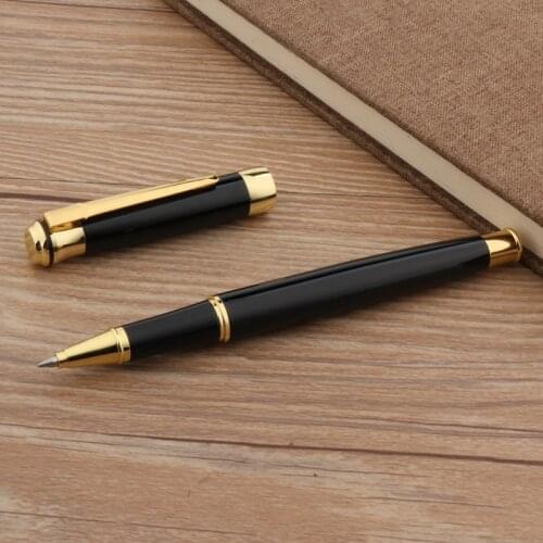 Office school black golden gift Crown stainless steel Metal Rollerball Pen