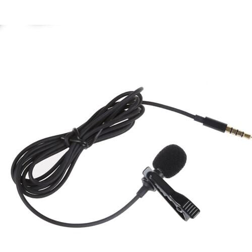 FFYY-Lavalier Lapel Clip-on Omnidirectional miniphone TRRS 3.5mm Jack Handsfree 3.28ft Condenser Mini Recording Mic for Apple iP