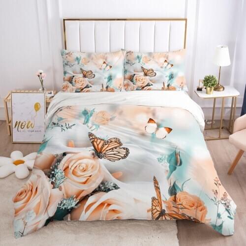 3D Flower Design Duvet Cover Set Bedding Sets Quilt Covers and Pillow cases King Queen Double Single Size Home Textile