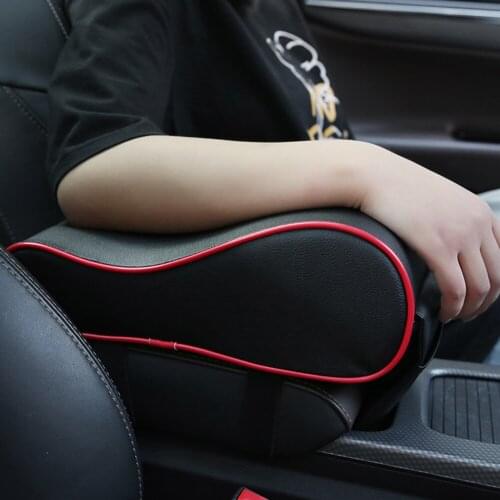 Center Console Armrest Cushion PU Leather Memory Foam Lightweight Universal Car Outdoor Personal Car Parts Decoration