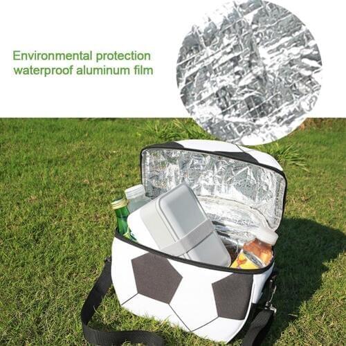 Football Shape Portable Thermal Cooler Lnsulated Waterproof Lunch Carry Storage Picnic Bag Pouch Lunch Box Bag Tote Meal Box 4