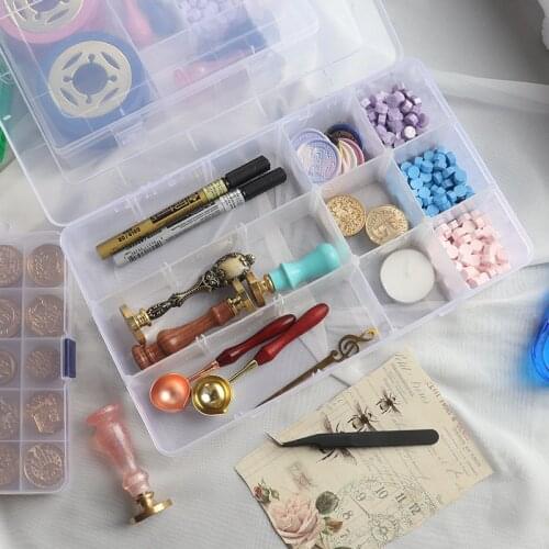 Fire Lacquer Seal Storage Box Ins Transparent Desktop Storage Box Simple Detachable Wax Seal Wax Particle Storage Tool