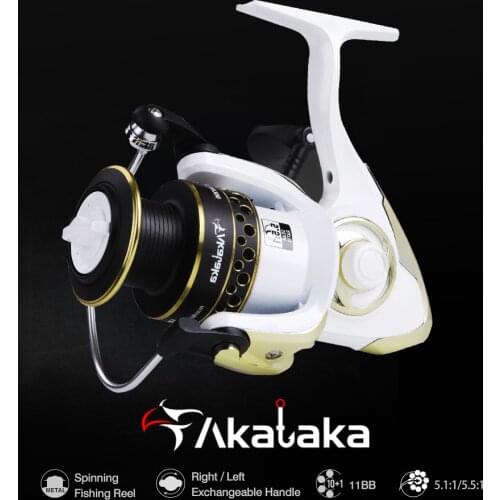 Akataka fishing Eagle spinning reel saltwater 2000/3000/4000 5.1:1 5.5:1 10+1BB max drag 17.64lbs 26.46lbs for bass pike rod