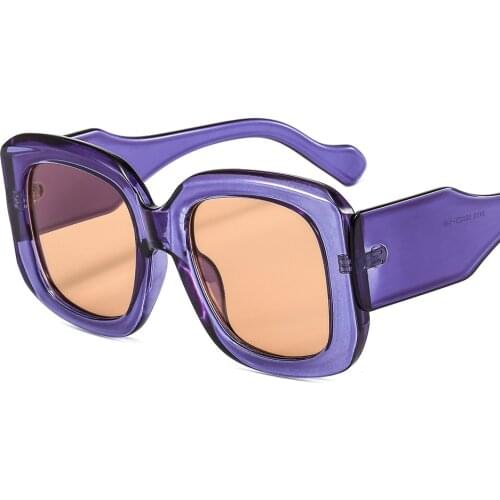 Oversized Square Sunglasses Women Vintage Gradient Eyewear Men Trending Green Purple Sun Glasses Shades UV400 Driver Goggles
