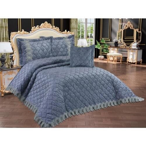Benna Quilted Double Bed Cover Anthracite
