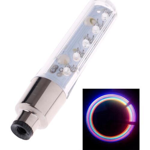 1pc Bicycle Light 5 Led 8 Modes Tire Tyre Valve Caps Wheel Spokes Led Light