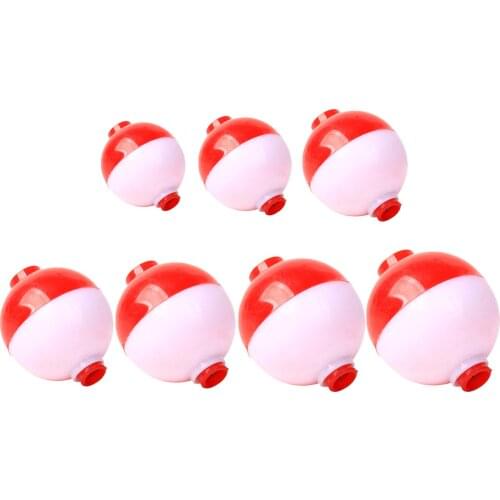10 Pack Bobber Bulk Hard Plastic Fishing Float, Fishing Bobbers Snap-on Floats, Red and White