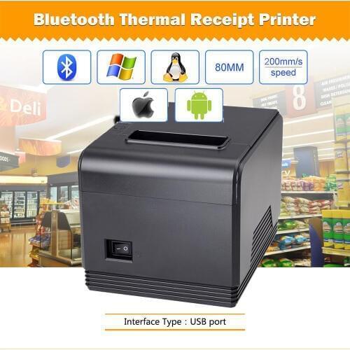 Wholesal High quality 80mm Automatic cutting thermal printer receipt machine printing speed 200mm/s USB + Bluetooth interface