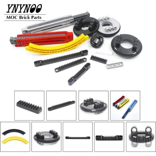 High-Tech Gears Rack Rack Combination/Rotating Platform Parts 99009 99010 50163 48452 18938 18939 MOC Building Block Bricks Toys
