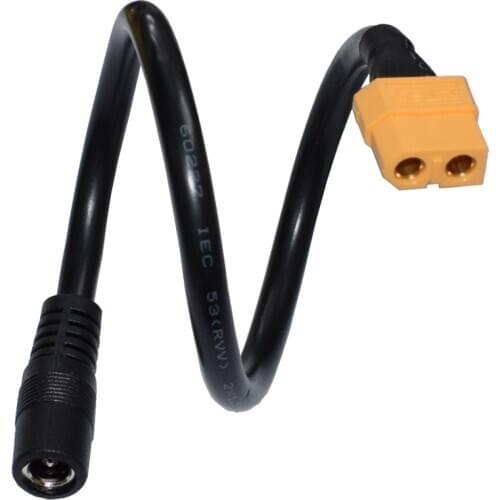 XT60 XT-60 Female to Female DC 5.5mm X 2.5mm Jack Power Adapter Cable for FPV Monitor Power Drone Power Cord (XT60 to DC5525)