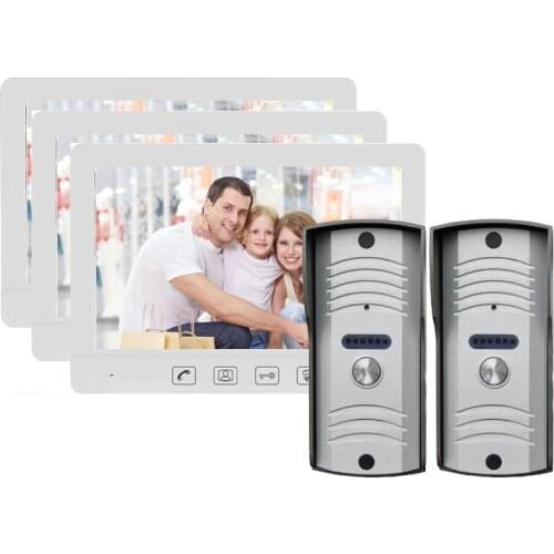 ZHUDELE Security 10.1"Color Monitor Security Doorbell Home Familie Door Access Control Video Intercom Interphone Door Phone Kits