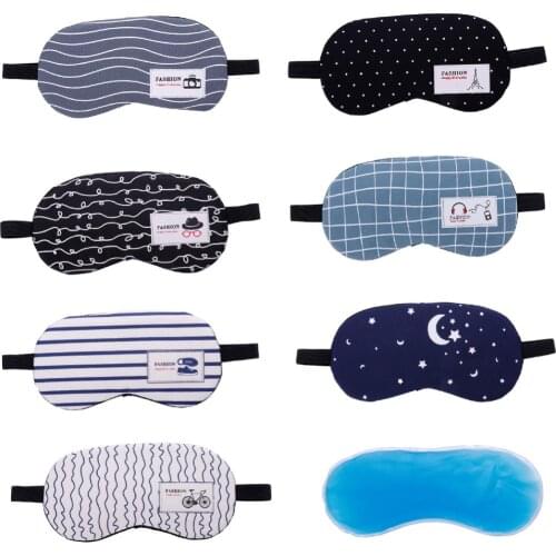 1pc Sleeping Mask Eyepatch Soft Eye Sleep Mask Fashion Striped Moon Style Creative Travel Relaxing Sleeping Aid Blindfold