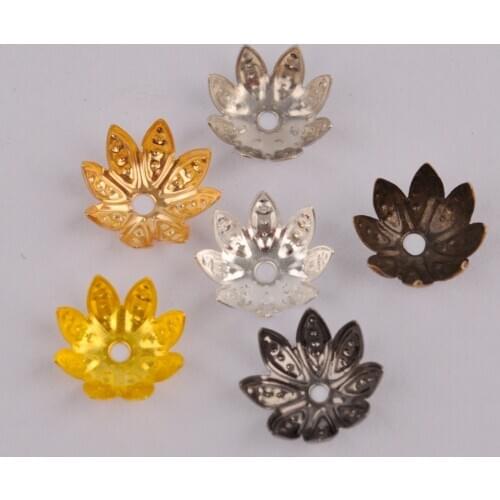 1000Pcs 8mm 10mm Flower Petal Beads Caps Bulk End Spacer Charms Bead Caps For Jewelry Making Accessories DIY Supplies