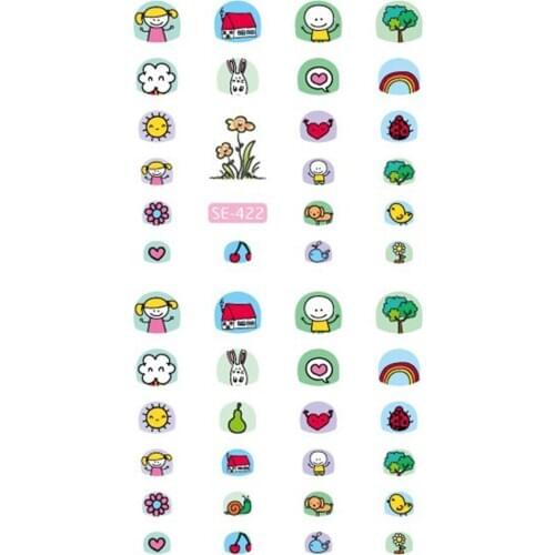 10x Lovely Animal Nail Art Stickers Kids Tips Stencils Decals for Bag Phone