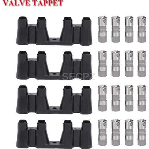 16PCS Hydraulic Roller Lifters + 4PCS Guides 12499225 HL124 for Chevrolet Avalanche Silverado/Corvette For GMC Sierra 1500 Yukon