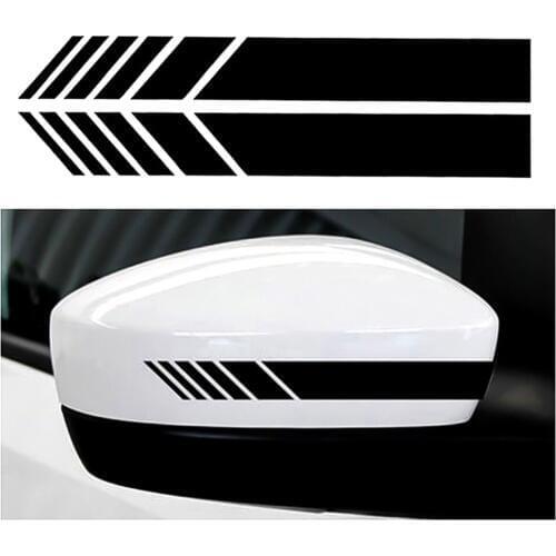 2pcs Car Styling Auto SUV Vinyl Graphic Car Sticker Rearview Mirror Side Decal Stripe 15.3*2cm DIY Motorcycle Car Body Decals