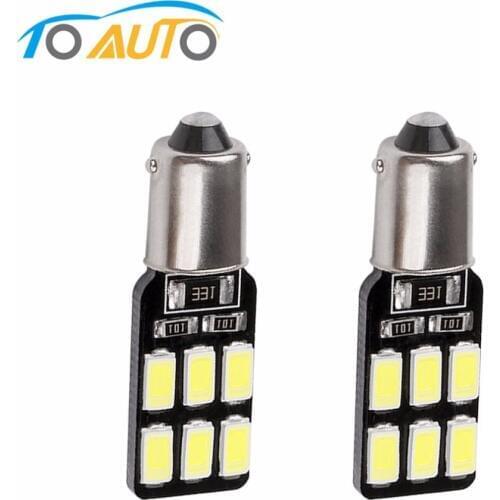 2pcs BA9S 12 SMD 5630 LED Canbus lamps Error Free t4w h6w Car LED bulbs interior Lights Car Light Source parking 12V White