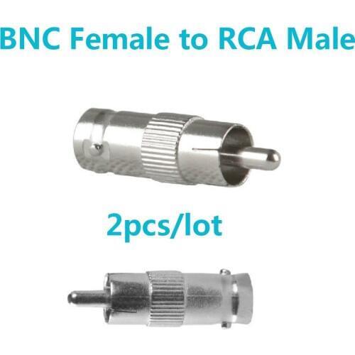 2pcs/lot BNC Female to RCA Male for RCA video camera convert to bnc video port