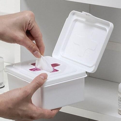 2021 Japanese Style New Solid Color Cross Square Napkin Storage Box Bathroom Kitchen and Office Tissue Box