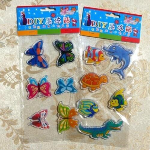 5 sheets/lot Kawaii Cartoon Jelly Stickers Adhesive Sticker Cute Color pegatinas For DIY Diary Decorative Scrapbooking Supplies